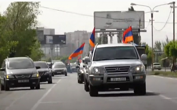Автопробег в Ванадзор с требованием отставки Никола Пашиняна (видео)